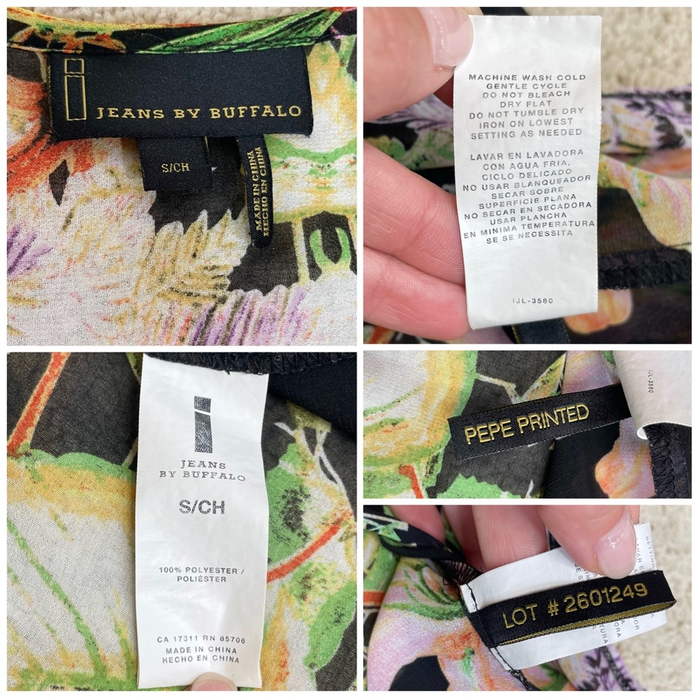I Jeans by Buffalo Tropical Floral Tunic Blouse - Picture 16 of 17